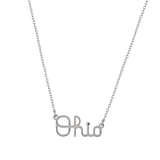 OHIO STATE SCRIPT OHIO NECKLACE