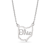 OSU SCRIPT OHIO STATE CUTOUT NECKLACE