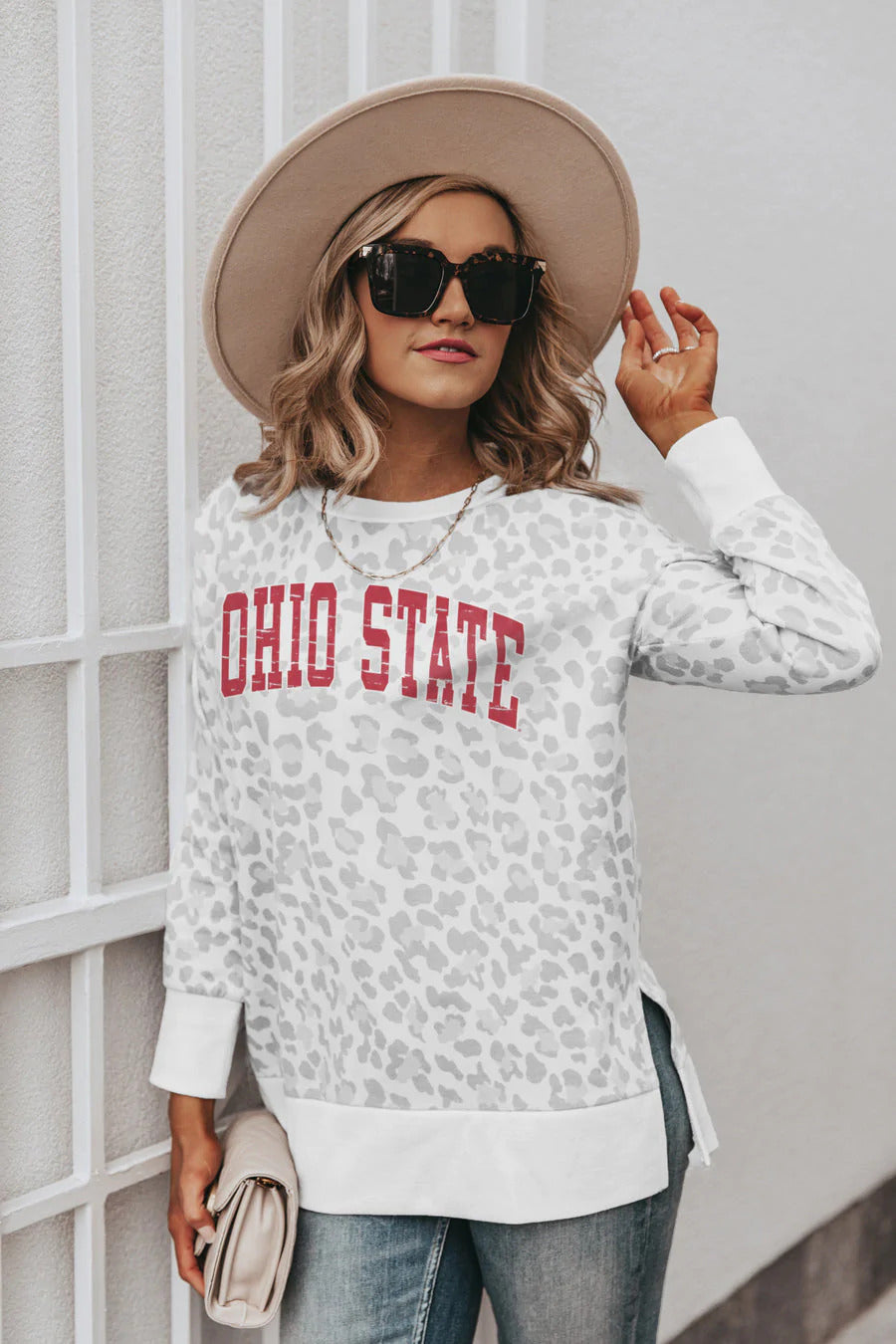 Leopard pullover top