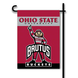 13" X 18" BRUTUS BUCKEYE 2-SIDED GARDEN FLAG