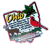 BUCKEYE STATE OHIO CARDINAL MAGNET