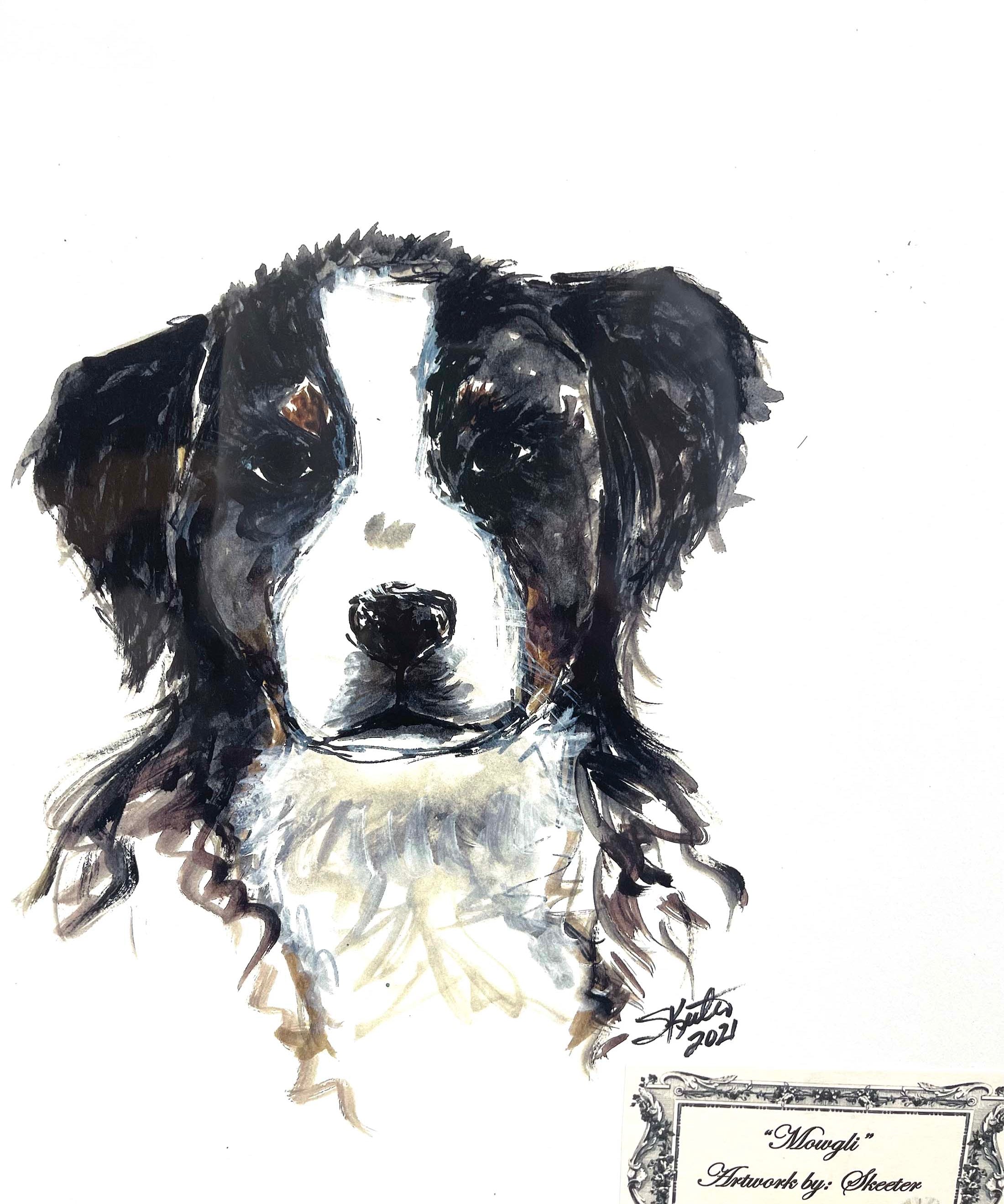 ACRYLIC PRINT, BERNESSE MOUNTAIN DOG AND HUMANS BEST FRIEND