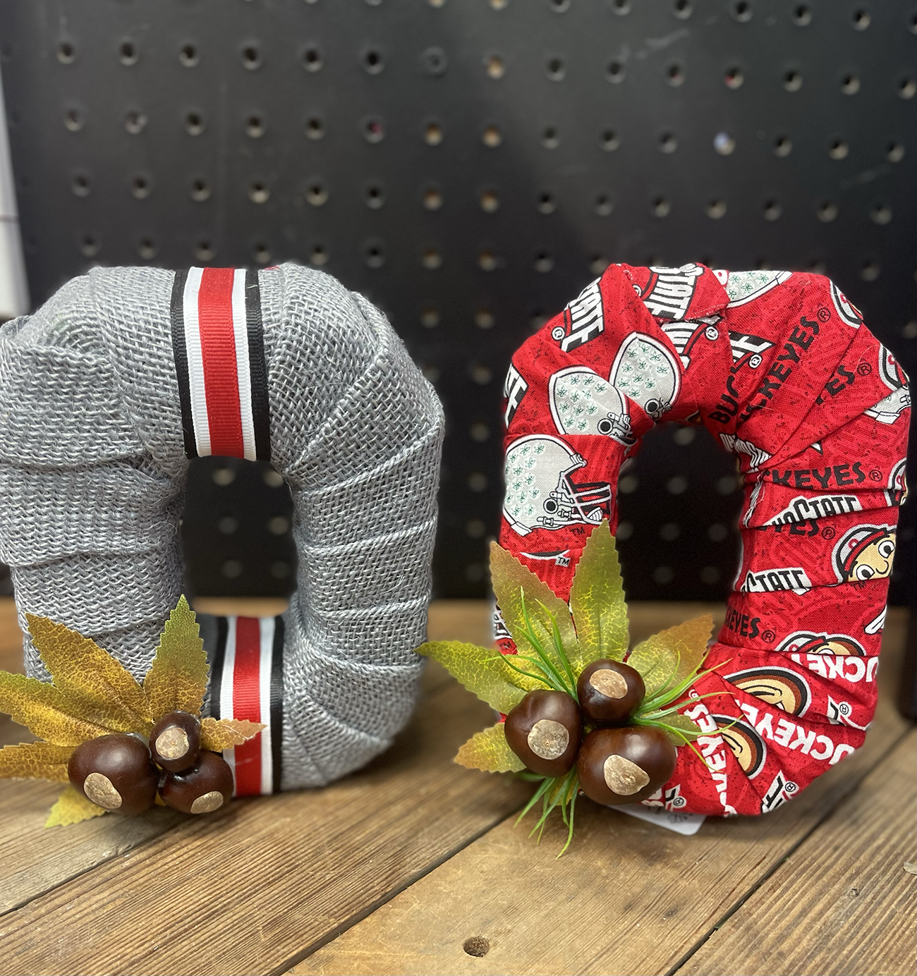 HANDCRAFTED FABRIC WRAPPED BLOCK O