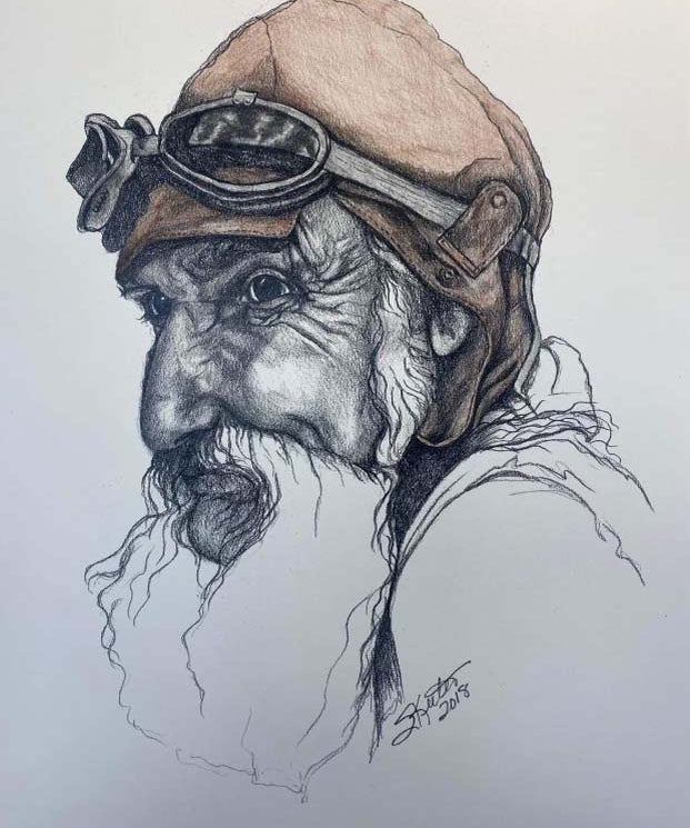 man, Hand colored giclee