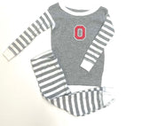 ONSIE and ROMPERS TWO PIECE OHIO STATE STRIPED PJ