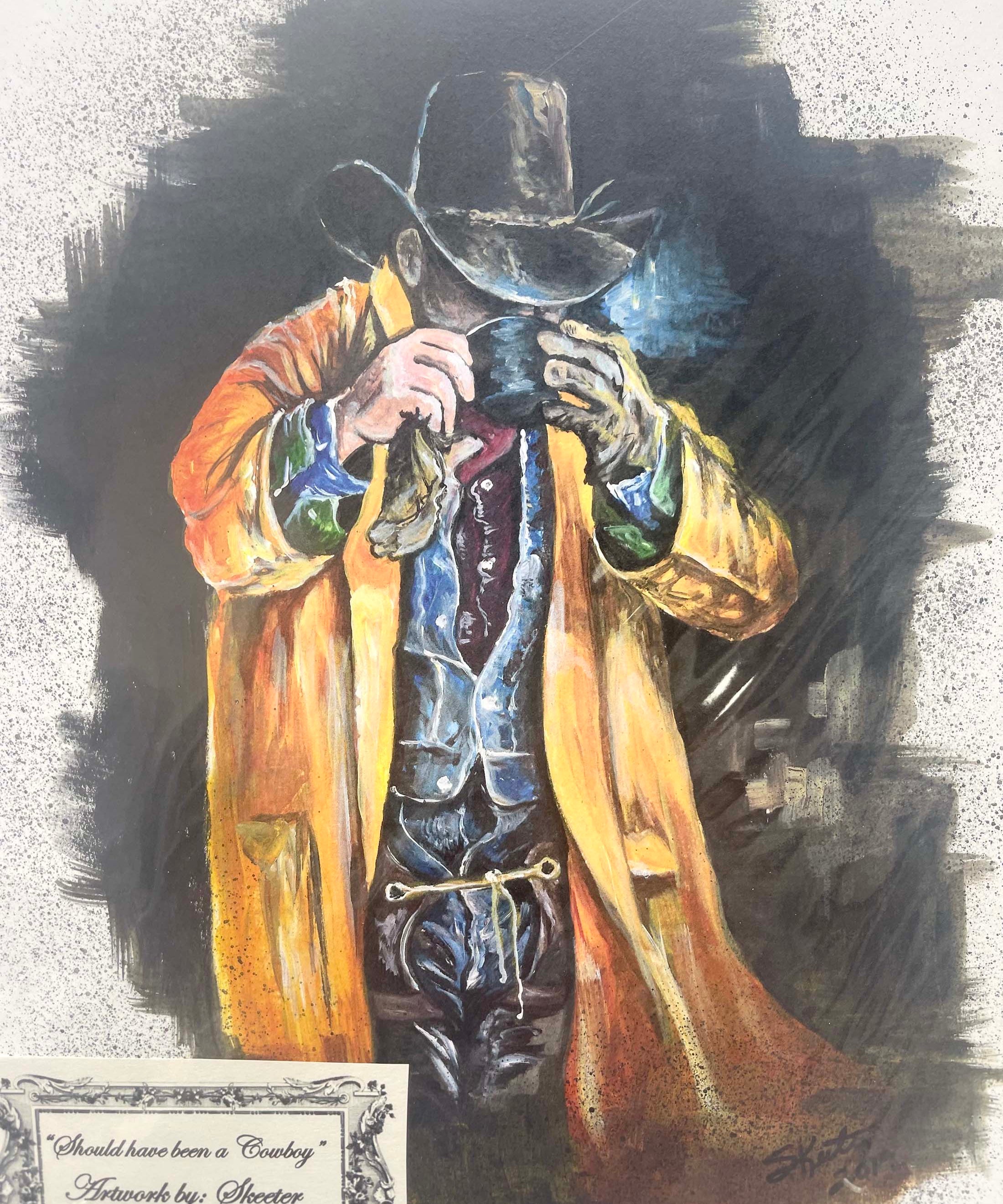 wawtercolor, cowboy