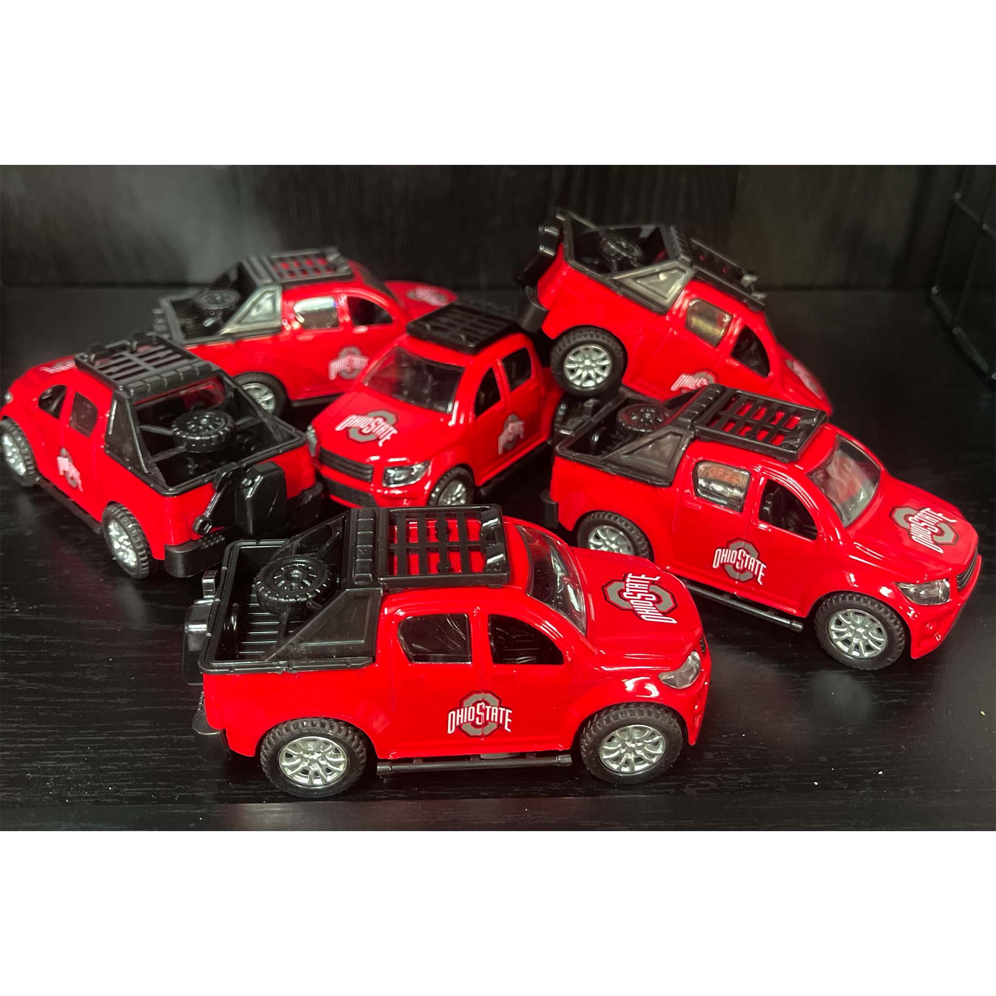 OHIO STATE PULL BACK TOY TRUCKS